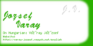 jozsef varay business card